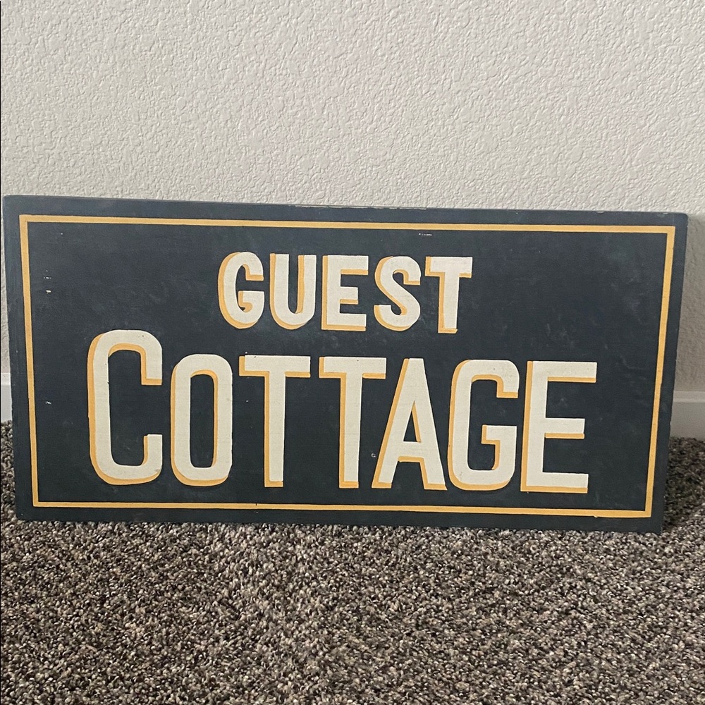 Guest Cottage Sign Distressed Welcome Guests